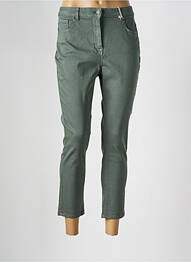 Pantalon 7/8 închidere cu fermoar sub clapetă cu nasturi verde DAMART femme