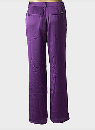 Pantalon drept închidere cu fermoar sub clapetă cu cârlig mărime normală violet LPB femeie