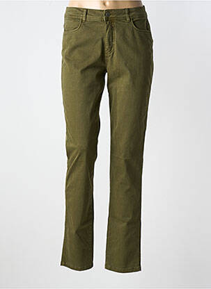 Pantalon slim țesătură poplin mărime normală verde JENSEN femeie