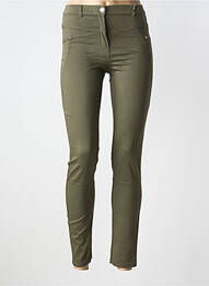 Pantalon slim țesătură poplin mărime normală verde NINATI femme