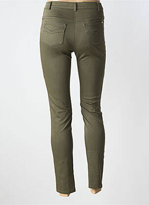 Pantalon slim țesătură poplin mărime normală verde NINATI femeie