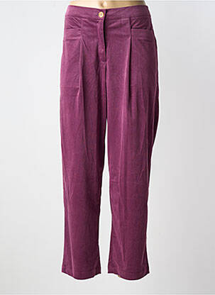 Pantalon larg închidere cu fermoar sub clapetă cu nasturi mărime normală violet MOLLY BRACKEN femeie