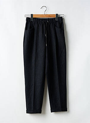 Pantalon drept talie elastică negru TEDDY SMITH femeie