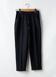 Pantalon drept talie elastică negru TEDDY SMITH femeie