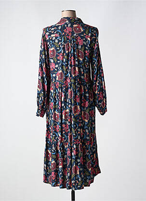 Rochie midi imprimeu floral mâneci lungi albastru JENSEN femeie