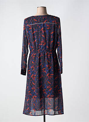 Rochie midi croială fluidă mâneci lungi albastru CHATTAWAK femeie
