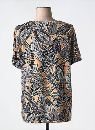 Tricou guler în v mâneci scurte maro CISO femeie