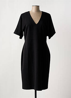 Rochie midi mâneci scurte mâneci scurte negru NATHALIE CHAIZE femeie