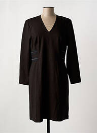 Rochie midi mâneci lungi mâneci lungi negru NATHALIE CHAIZE femme