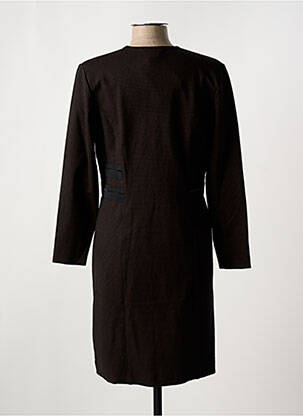 Rochie midi mâneci lungi mâneci lungi negru NATHALIE CHAIZE femeie