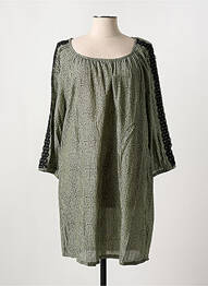Tunică mâneci lungi guler rotund verde CISO femme