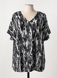 Tricou imprimeu fantezie mâneci scurte negru CISO femme