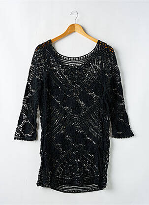 Tunică mâneci lungi negru SANS MARQUE femeie