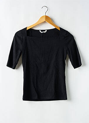 Top țesătură jersey mâneci 3/4 negru ZARA femeie