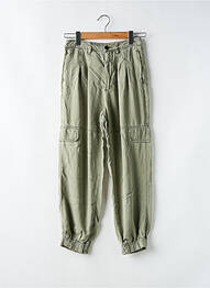 Pantalon cargo țesătură poplin talie înaltă verde ALLSAINTS femeie