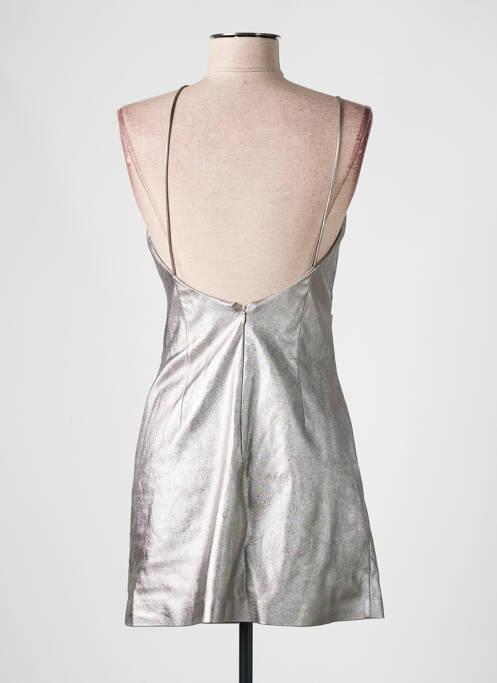 Rochie scurtă argintiu MANGO femeie