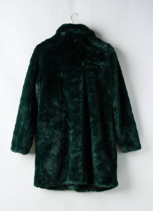 Palton lung croială cambrată fără glugă verde DEELUXE femme