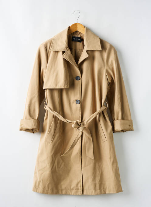 Trench țesătură poplin fără glugă bej 3S X STYLIST femme