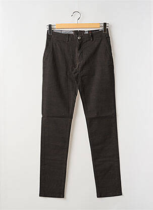 Pantalon chino elasticitate mărime normală negru LA CIBLE ROUGE bărbat
