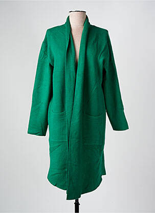 Vestă cu mâneci lungi verde WORLD FASHION femeie