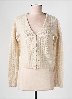 Vestă cu mâneci lungi bej CALIE femeie