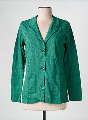 Jachete casual guler tip costum verde NICE THINGS femeie