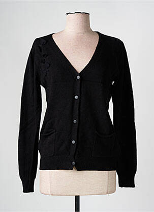 Vestă cu mâneci lungi negru SEE U SOON femeie