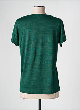 Tricou guler în v mâneci scurte verde LPB femeie