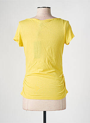 Tricou croială cambrată mâneci scurte galben ONLY femeie