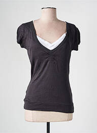 Tricou guler în v mâneci scurte gri ONLY femme