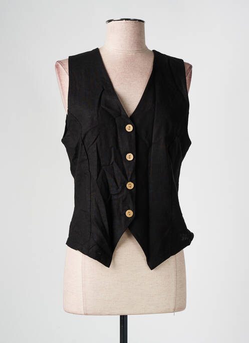 Vestă fără mâneci negru COULEURS DU TEMPS femeie
