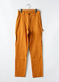 Pantalon drept talie cu cleme talie înaltă portocaliu #OOTD femeie