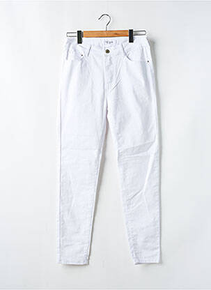 Blugi cu croială slim alb BS JEANS femeie