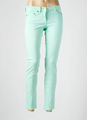 Pantalon 7/8 elasticitate talie joasă verde LES P'TITES BOMBES femeie