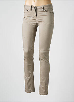 Pantalon slim talie joasă talie joasă maro LES P'TITES BOMBES femeie