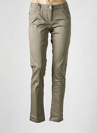 Pantalon slim broderie cu nituri talie joasă gri LES P'TITES BOMBES femme