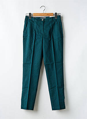 Pantalon chino țesătură poplin mărime normală verde NICE THINGS femeie