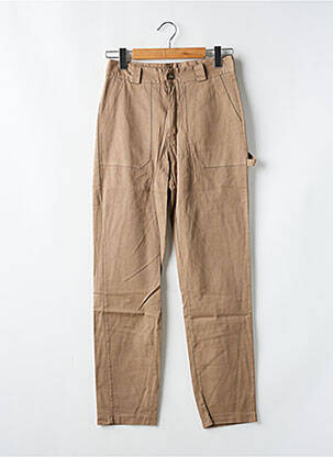 Pantalon drept talie cu cleme talie înaltă maro #OOTD femeie