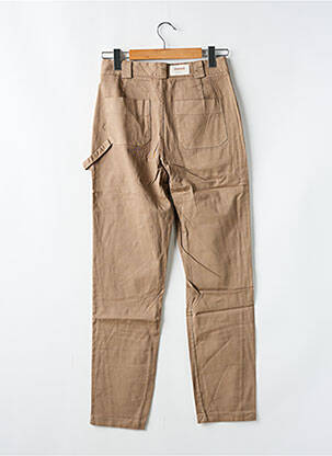 Pantalon drept talie cu cleme talie înaltă maro #OOTD femeie