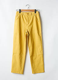 Pantalon chino țesătură poplin mărime normală galben REIKO femeie