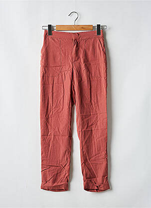 Pantalon drept țesătură poplin mărime normală roz SEE U SOON femeie