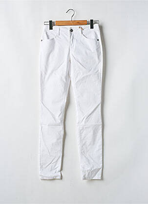 Pantalon slim țesătură poplin mărime normală alb STREET ONE femeie