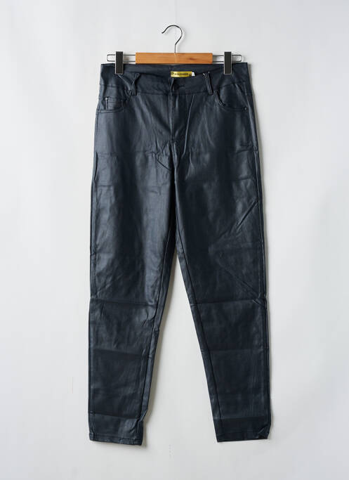 Pantalon slim țesătură acoperită mărime normală negru WORLD FASHION femme