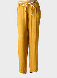 Pantalon drept talie joasă galben GRIFFON femme