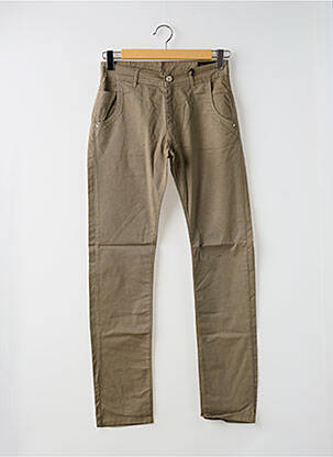 Pantalon slim bej LA CIBLE ROUGE bărbat