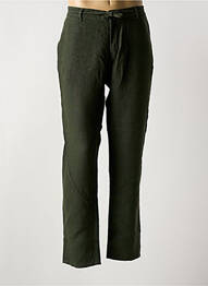 Pantalon slim închidere cu fermoar sub clapetă cu nasturi verde LA CIBLE ROUGE homme