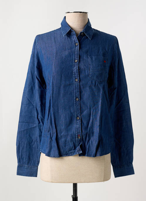 Cămașă croială cambrată mâneci lungi albastru LA CIBLE ROUGE femme