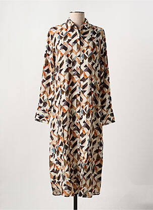 Rochie midi maro LA CIBLE ROUGE femeie