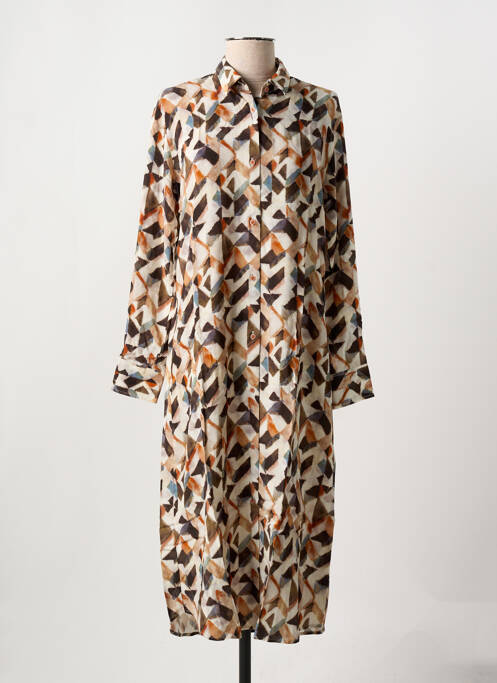 Rochie midi maro LA CIBLE ROUGE femeie