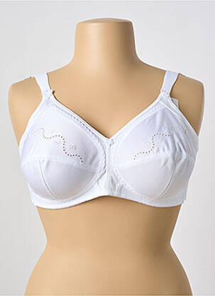Sutien efect material satinat sutien cupe întregi cu decolteu înalt alb TRIUMPH femeie